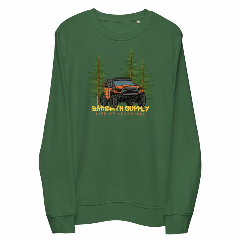 Life of Adventure Crewneck | Bottle Green with Overland Tacoma Truck