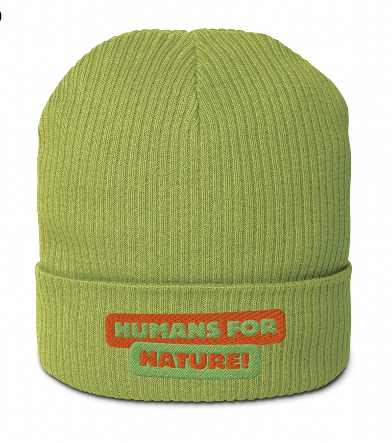 Humans for Nature! Beanie in Leaf Green | One size fits most heads